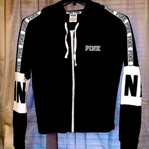 VS PINK Full Zip Logo Sweatshirt